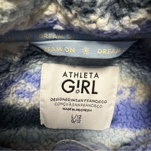 Athleta Girl Sherpa Zip Up Jacket Size Large 12 - Picture 3 of 4